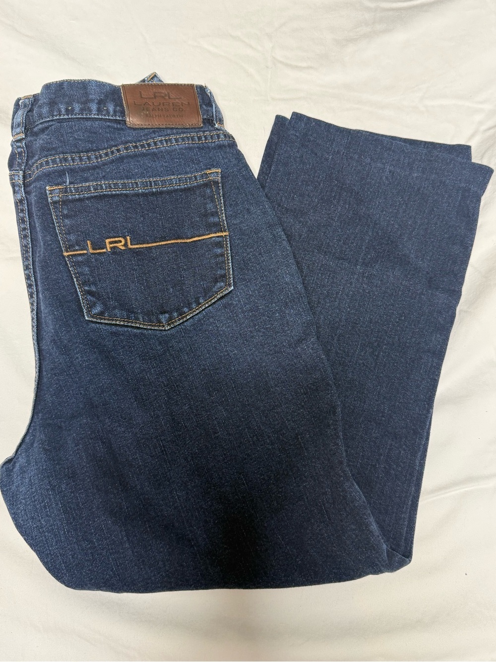 Lauren Ralph Lauren Jeans Women 10P Petite Dark Wash LRL Straight Leg 23” Inseam